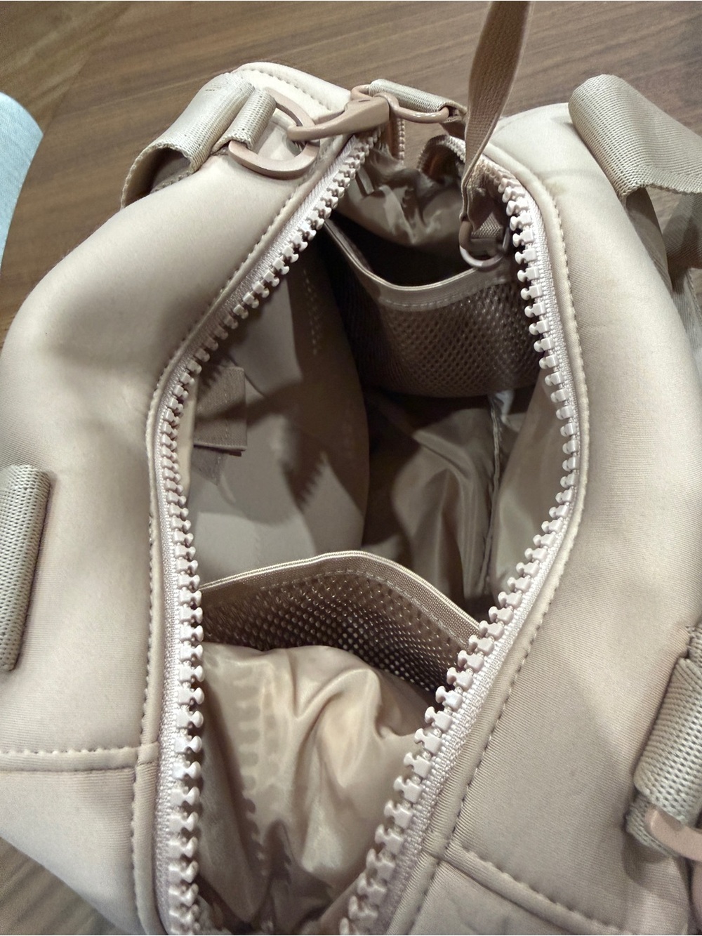 Dagne Dover Mini Duffel Crossbody Bag in Blush Beige - Picture 6 of 7